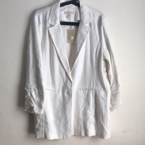 Michael Kors White Linen Blazer